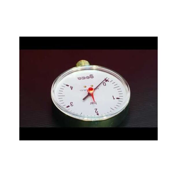 Pressure Gauge 100mm Dial, 1/2" base, 4 Bar