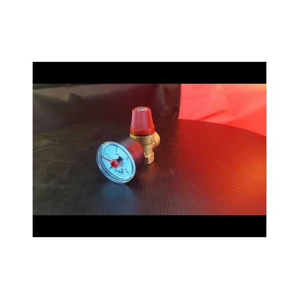 Safety Relief Valve 3Bar wth gauge 15fm x 15fm
