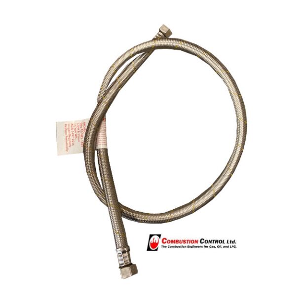 Hose 19mm St/St braided gas 1200mm 3/4" FC both ends