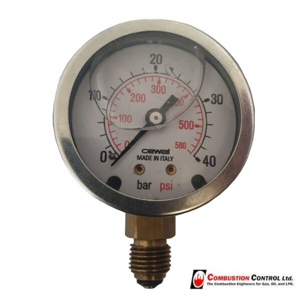 EF Oilflam Gauge 0-40Bar, D50, G1/4"
