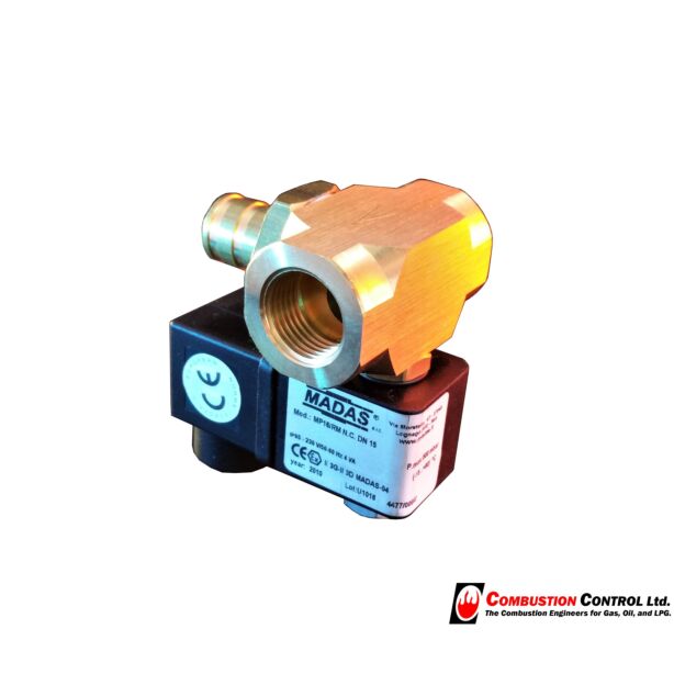 MADAS DN15 230VAC Solenoid Valve with manual reset pmax 500mbar