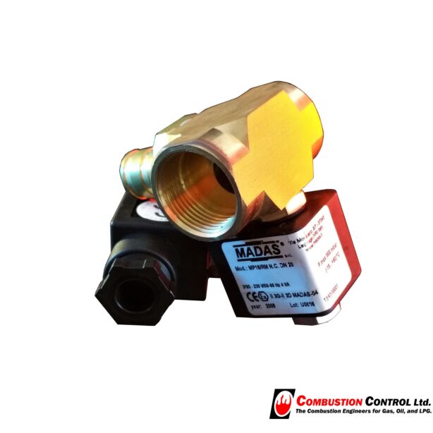 MADAS DN20 230VAC Solenoid Valve with manual reset pmax 500mbar