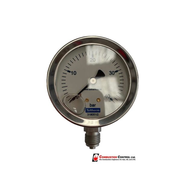Gauge 40 Bar, Bottom Entry 1/4" BSP
