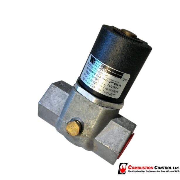 Black Teknigas Solenoid Valve 1/2" 230V 100mbar(Max) 2841211-00