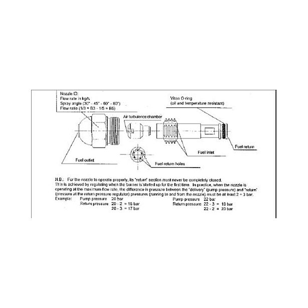 CHARLES BERGONZO OIL NOZZLE 90KG/HR 60 DEGREE