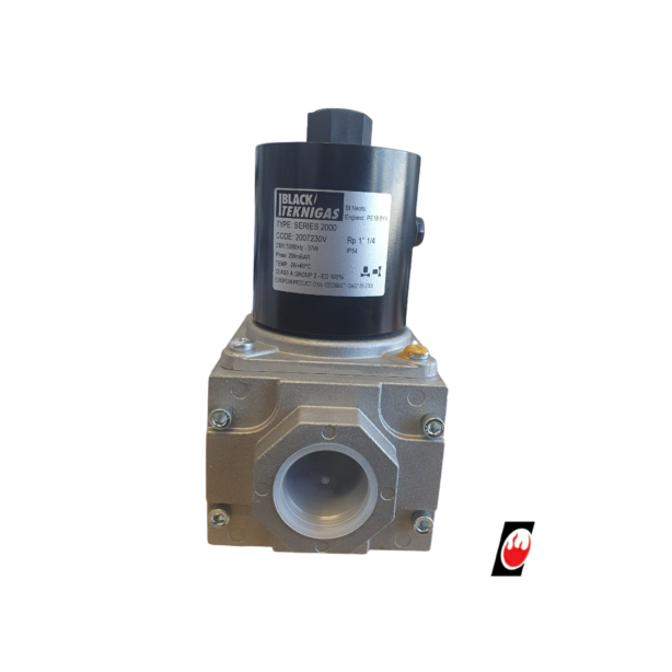 Black Teknigas Solenoid Operated Gas Safety Shut-off valve 1 1/4" (Dn32) Fast Opening