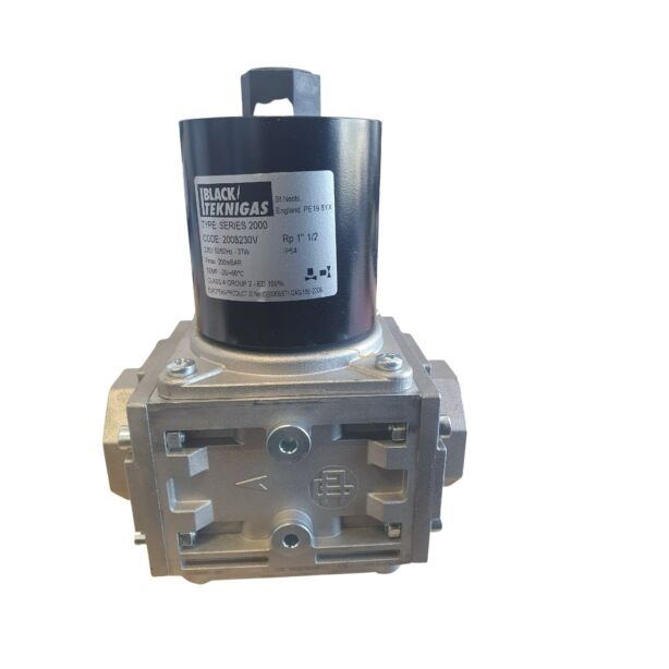 Black Teknigas Solenoid Operated Gas Safety Shut-off valve 1 1/2"  (Dn40) Fast Opening