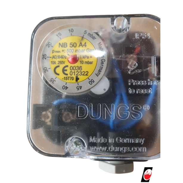 Dungs Pressure switch NB50 A4 2.5 -50mbr Manual Reset