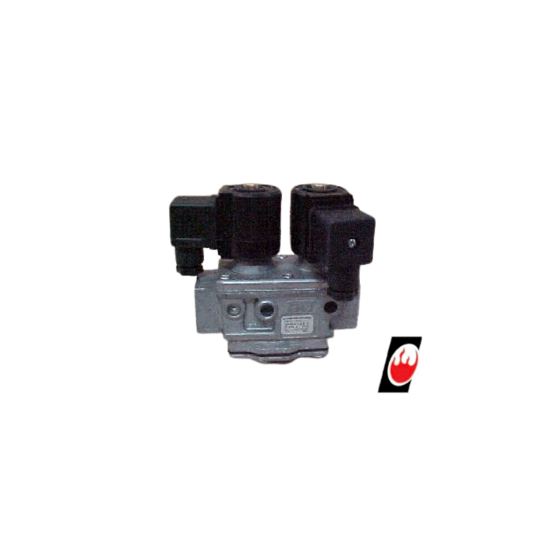 Black Teknigas Double Solenoid Valve With Regulator 1/2" 230V 100mbar(max) 2843112-00