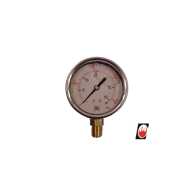 Pressure Gauge 0-400kpa dia 63mm bottom entry