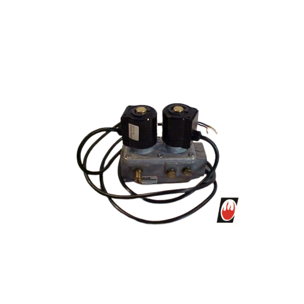 Black Teknigas Double Solenoid Valve 1/2" 230V 60mbar(Max) 2442112-00