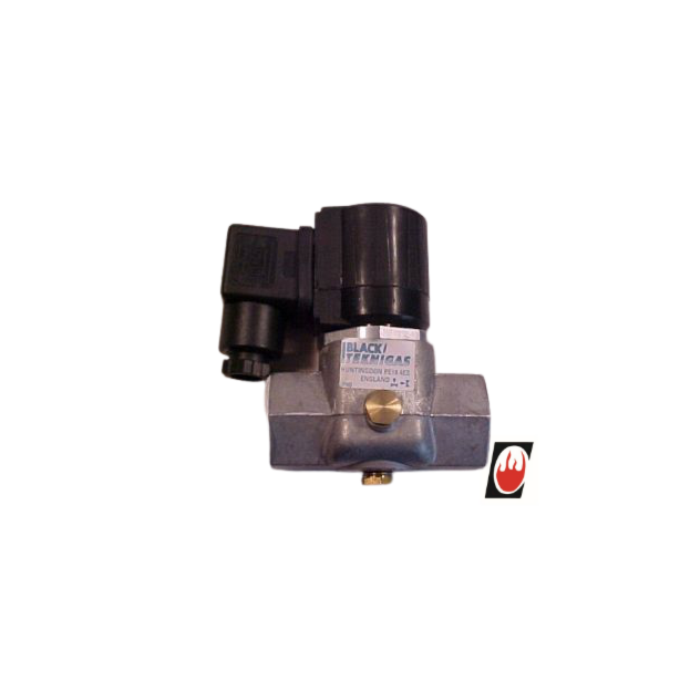 Black Teknigas Solenoid Valve 3/8" 230V 500mbar(Max) 2931211-00