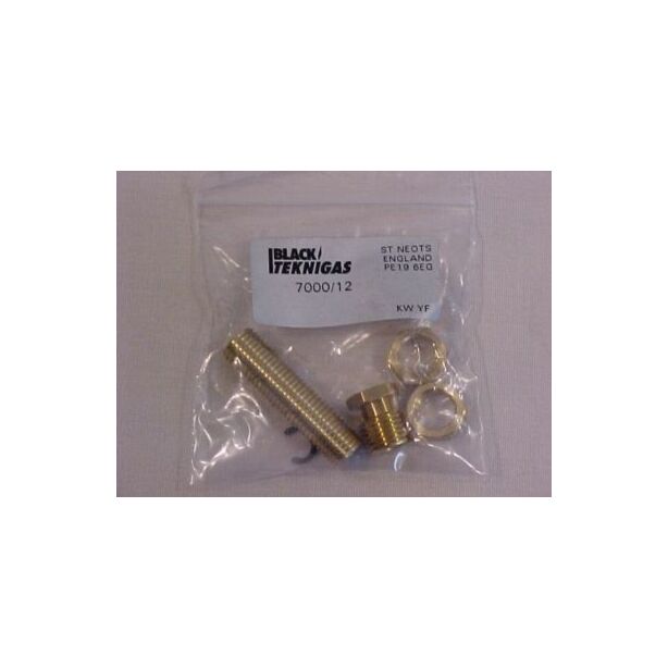 Black Teknigas Thermocouple  Adaptor kit 7000/12 for Evered9189, White Rodgers, Robertshaw