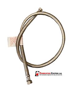 Hose 19mm St/St braided gas 1200mm 3/4" FC both ends