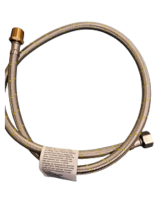 Hose 10mm St/St braided gas 1200mm 1/2" BSPFxBSPMT