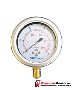 Pressure Gauge 0-100mbar 63mm