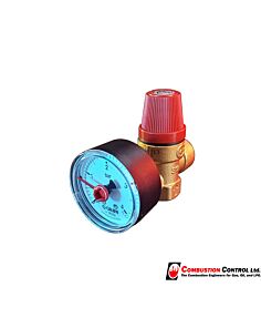 Safety Relief Valve 3Bar wth gauge 15fm x 15fm