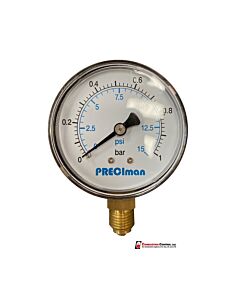 Pressure gauge 1 Bar (15 PSI)