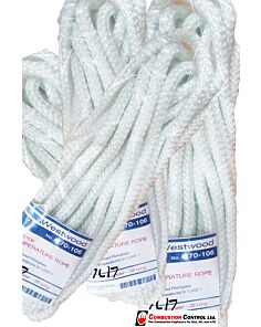 Rope 3/8" Hi temp 25ft  fibre glass,1000deg