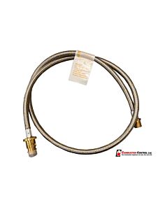 Hose 10mm Bayonet SS braided gas 1500mm