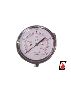 Pressure Gauge 0-40 mbar dia 63mm bottom entry